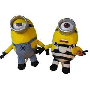 TY MINION 2017 DESPICABLE ME 3 Plush 7" MEL & CARL Stuffed Plush Hard Eyewear